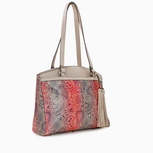 Patricia Nash Leather Poppy Tote Satchel Shoulder Bag "Greek Ombre" - New - Picture 2 of 6